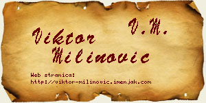 Viktor Milinović vizit kartica